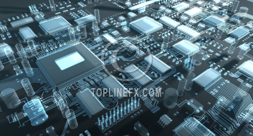 Abstract circuit board or mainboard