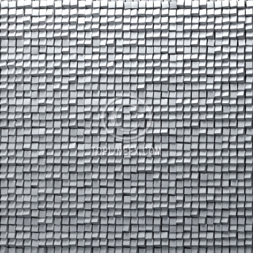 Abstract silver pixel background,  made of metallic cubes