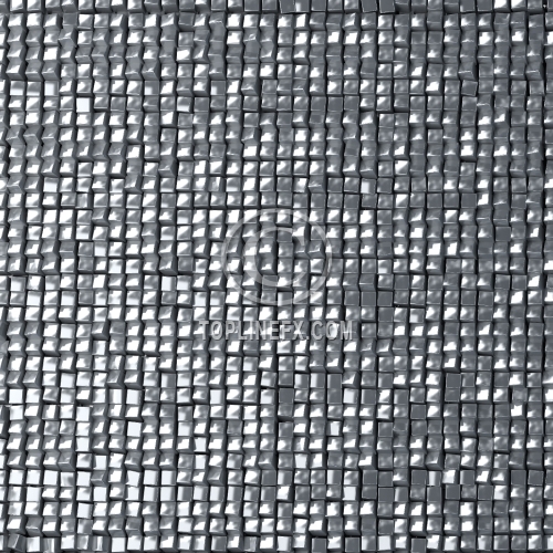 Silver pixel background,  made of metallic cubes