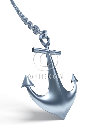 Anchor on white background