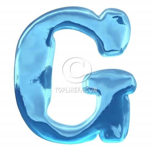 Blue ice  letter g