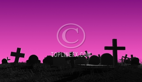 Cemetery silhouette