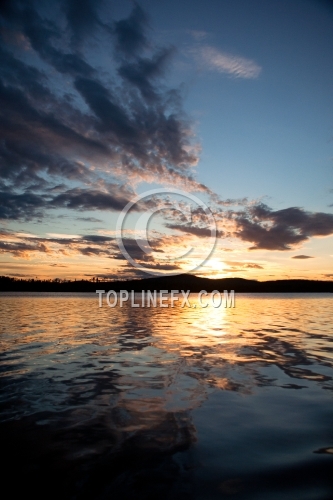 Clouds Sunset Lake