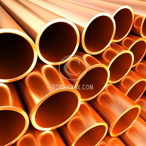 Copper round pipes