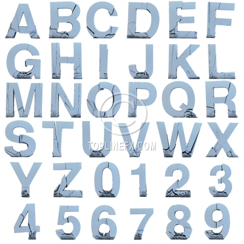 Cracked alphabet