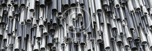 Different diameters metal round tubes