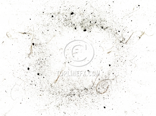 Dust and dirt on white background