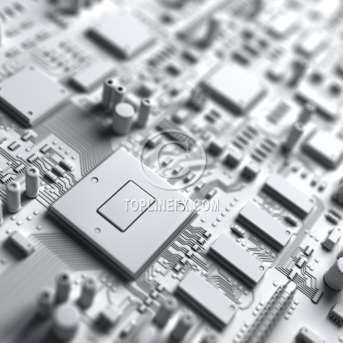 Fantasy circuit board. Art of electronics technology