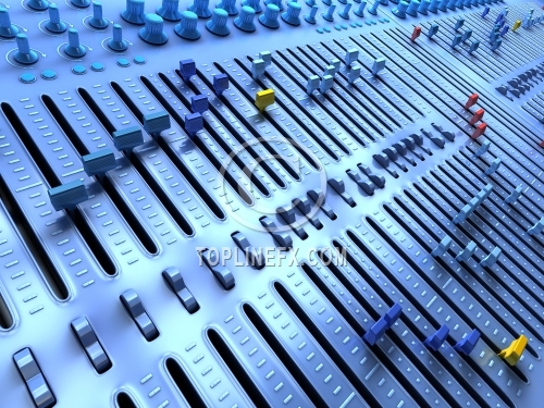 Fantasy Professional mixing console in studio