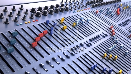 Fantasy Professional mixing console in studio v2