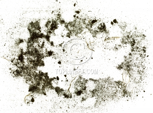 Frame made from soil and dirty on white background
