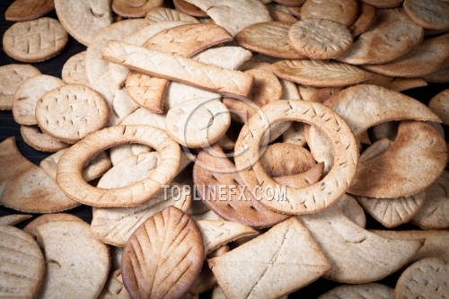 Gingerbread cookies of different shapes