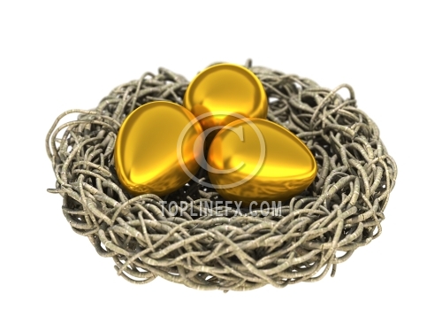 Gold Easter eggs 02