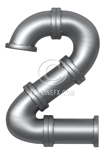 Metal pipe letter