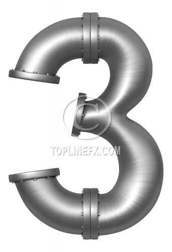 Metal pipe letter