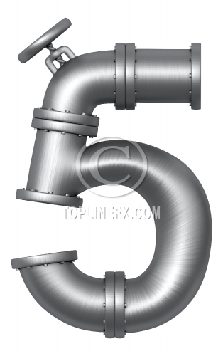 Metal pipe letter