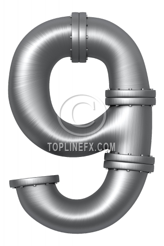 Metal pipe letter