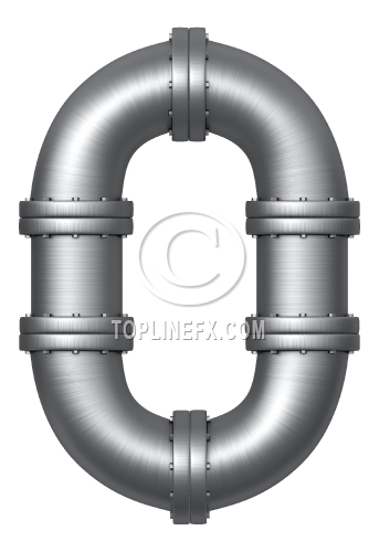 Metal pipe letter