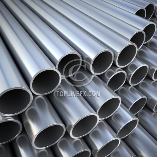 Metal pipes on warehouse