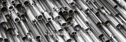 Metal round tubes illustration