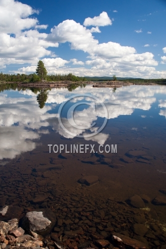 Perfect reflection of  sky