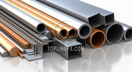 Rectangular, round and square Tube and pipe made of steel and copper