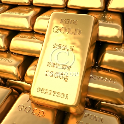 Set of fine gold bars