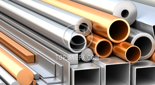 Set of metallic construction materials 02