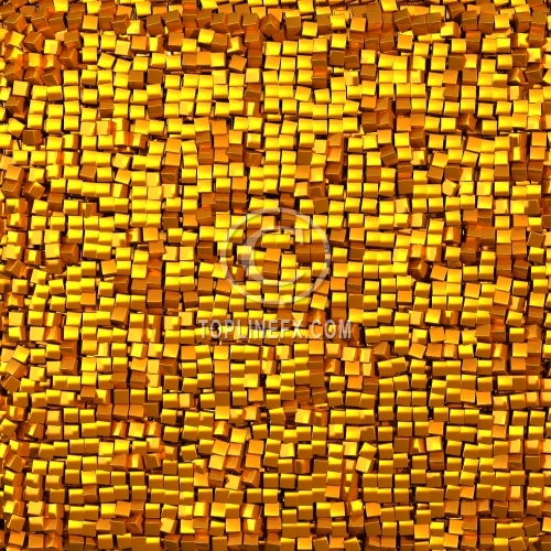Shine mosaic background made of golden cubes