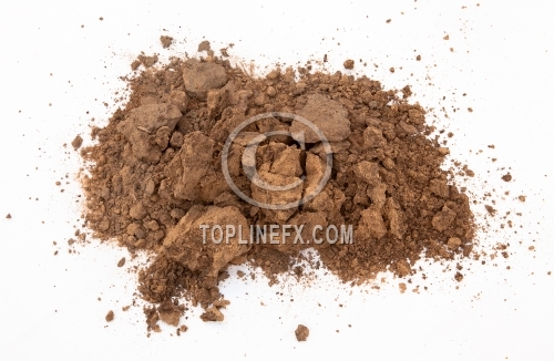 Soil on white background 02