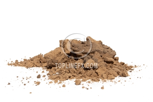 Soil on white background 05