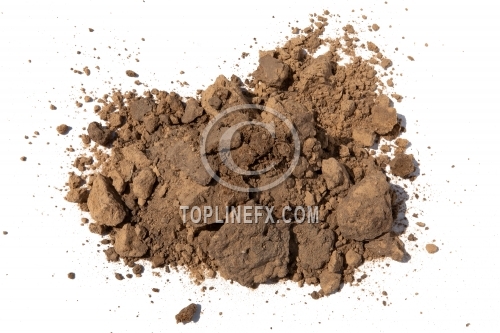 Soil on white background 06