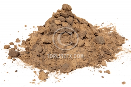 Soil on white background 09