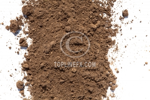 Soil on white background 10