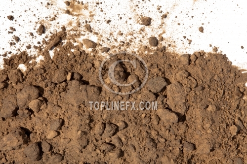 Soil on white background 12