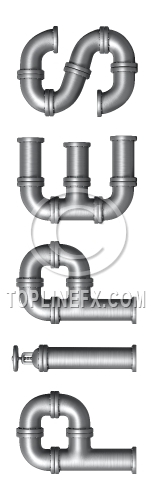 Word Pipes made of Metallic pipes