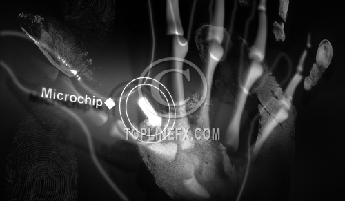 Microchip In Hand Illustration