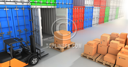 The process of loading a container ship 